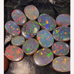 16 pièces de doublet d'opale naturelle avec feu 12mm à 18mm Cabochon ovale 151 Cts Lot Iroc ventes opale pierres précieuses cabine US $121 pour tous - Product Image 1