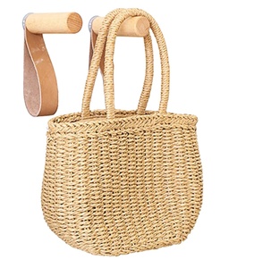 Sac de paille tissé à une épaule pour dames Sac tissé à la main Sac de paille Crochet Macramé Sacs de plage directement du fournisseur indien - Product Image 1