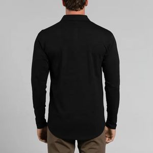 เสื้อโปโลแขนยาวสำหรับผู้ชายเสื้อกอล์ฟ - Product Image 3