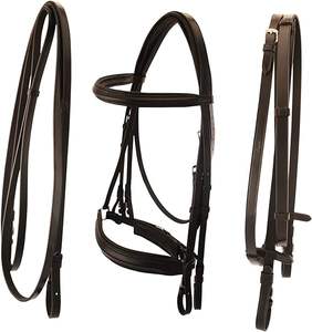 Brida de doma doble para caballos con dos Riendas de cuero Producto caballo Premium - Product Image 5