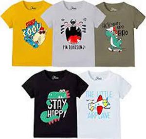 Ropa de verano para niños de 4 a 12 años, estampado digital y puff, Camiseta con estampado de letras para niños, variedad de colores - Product Image 6
