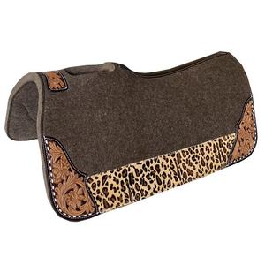 Tapis de selle occidental en feutre de laine blanche de qualité supérieure pour chevaux Coussin d'équitation durable absorbant les chocs pour le confort et la performance - Product Image 5