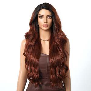 Payton-DWY Reddish Brown Tresses Side Part <b>Wig</b> with Wavy Hair - Product Image 2