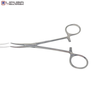 Fórceps hemostáticos Premium de 5 pulgadas, instrumentos quirúrgicos de alta calidad plateados curvos, precios al por mayor, profesionales médicos - Product Image 2