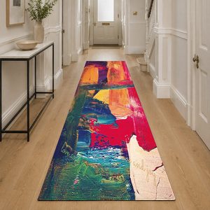 RUGS DEPOT LXDP-0677 Wholesale Red Burgundy Ethnic Kilim Digital Printed Machine Washable Chenille Area Rug Non <b>Slip</b> - Product Image 5