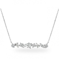 Collier élégant en argent sterling 925 avec diamant rose panache cultivé en laboratoire, pendentif coloré certifié IGI, unisexe, pour la Saint-Valentin