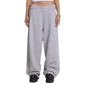 Vente en gros Pantalons de survêtement lourds en polaire d'hiver Pantalons de jogging baggy à jambes larges pour femmes avec poignets élastiques Logo et design personnalisés OEM - Product Image 1