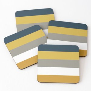 Dessous de verre personnalisés imprimés en bois pour le service du thé, ensemble de 4 pièces pour la maison et la cuisine, sous-verres antidérapants en résine - Product Image 2