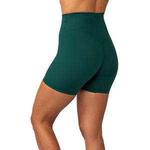 Pantalones cortos de gimnasio de cintura alta para mujer, ropa activa, de secado rápido, transpirables, al por mayor, pantalones cortos de entrenamiento, logotipo personalizado OEM hecho en Pakistán - Product Image 5