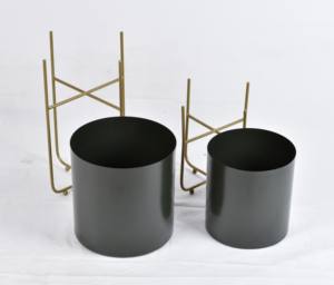 Jardinière en métal de qualité supérieure, écologique et légère, avec support en fer, designs tendance personnalisés pour le jardin - Product Image 4