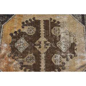 Alfombra de área grande turca Vintage 22 X 11.3ft Material de lana de diseño de retales marrón beige clásico con respaldo de látex para la habitación de los adolescentes - Product Image 5