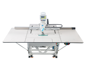 Machine à coudre industrielle Jack M9 à tête rotative à 360 degrés, avec système anti-casse de la bande, pour patrons informatisés et grande surface de travail en plastique - Product Image 1