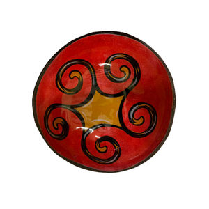 Cuencos de cáscara de coco de laca colorida hechos a mano de alta calidad, juego de vajilla sostenible respetuoso con el medio ambiente con cuchara con patrón de Vietnam - Product Image 5