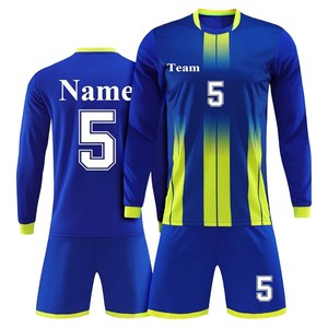 Maillots de football personnalisés en sublimation en gros, respirants, 100% polyester, ensembles d'uniformes de football pour hommes adultes, logo personnalisé, couleurs et tailles - Product Image 2