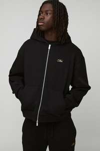 Ensemble de survêtement pour homme de haute qualité, coupe classique, streetwear d'hiver, fermeture éclair, design personnalisé, molleton de coton uni 500 g/m² - Product Image 2