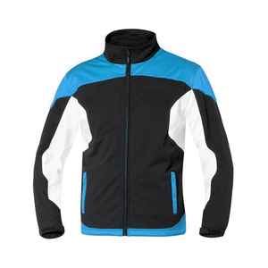 SALAMIN-Chaqueta de moto transpirable Softshell blindada para hombre, tejido resistente al viento, con ribete reflectante, de manga larga, para hombre, de color negro - Product Image 1