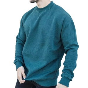 Fabricant blanc personnalisé à col montant Vente en gros Coton Sweat-shirt à col rond surdimensionné Pull-over pour hommes décontracté - Product Image 1