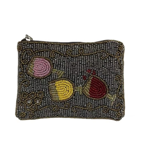 Moda hermoso bordado de vidrio nuevo diseño elegante Mini bolso con cremallera lujo moda hecho a mano alta calidad fiesta Hiba - Product Image 1