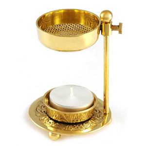 Nuevo quemador de incienso decorativo de mesa con cuenco ajustable de malla quemador de aroma de fragancia de aire acabado dorado a precios aceptables - Product Image 1