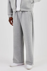 Nouveauté Sweat-shirt gris ample personnalisé et pantalon large à jambes larges Broderie Coton de haute qualité Sweat-shirt d'hiver lourd Ensemble de survêtement pour homme - Product Image 5