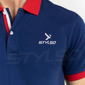 Camiseta informal de golf para hombre, camiseta de polo, patrón sólido, tejido de punto, ropa de moda a precio mayorista - Product Image 6