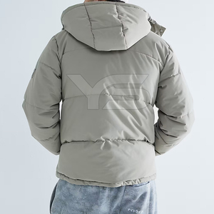 Chaqueta bomber de invierno para hombre, chaqueta acolchada impermeable a prueba de viento y transpirable con cuello levantado, chaqueta con cremallera de talla grande y logotipo personalizado - Product Image 5