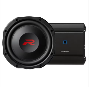 Paquete de Bajo de 12 Pulgadas Serie R de Alpine Auténtico - Un Subwoofer Plano RS-W12D4 Serie R + Amplificador - Product Image 1
