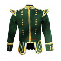 Gilet doublet écossais traditionnel rouge unisexe, personnalisé et fait main en soie et laine, pour doux-tonneur