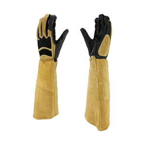Gants de travail de sécurité industriels en cuir de vachette robuste, en cuir de vachette fendu, pour le travail du feu, utilisés par les ouvriers en soudure - Product Image 4