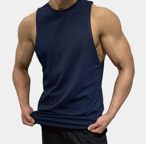 Fashion Tank Tops Breathable Lightweight Gym Wear Cotton Bamboo Fiber Custom Text Printed Solid Color <b>Singlets</b> Plus Size - Product Image 5