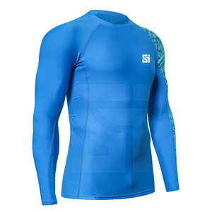 Custom Made Simple Plain Blank Color sólido Rash Guard Venta caliente MMA Rush Guard Ropa deportiva Rash Guards - Product Image 2