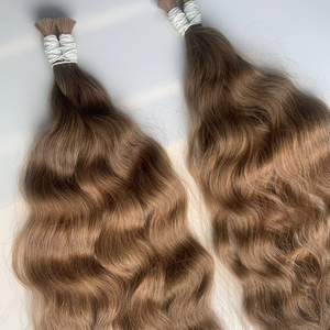 Prix de gros Extensions de cheveux en vrac Cheveux vierges Double noyer 100 grammes Toutes les couleurs 30 pouces - Product Image 1
