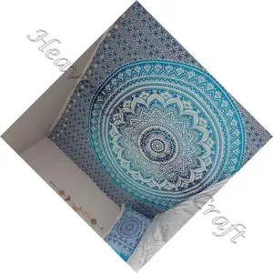Ultimi copriletti stampati a blocchi di Mandala in stile unico di alta qualità arazzo di arte della parete stampato personalizzato arazzo di Mandala Hippie