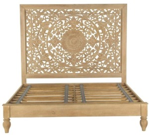 Cama Moderna de Diseño Ecológico y Cómodo de Madera Maciza de Mango con Altura Ajustable y Funciones de Almacenamiento Estilo Suave - Product Image 1