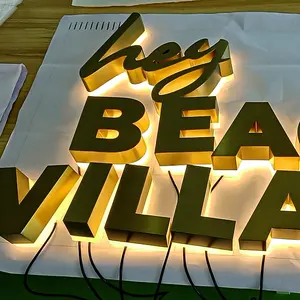 Letreros de letras de canal LED retroiluminados y con halo iluminado para tiendas tienda