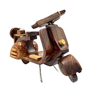 Modèle de scooter en bois artisanal 10 pouces, scooter vintage en bois pur, objet de décoration pour la maison et le bureau - Product Image 6