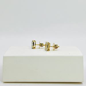 Pendientes de Diamantes de Corte Radiante de 2.00 Ct, Diseño Geométrico en Oro de 9K, Certificados por GIA, para Compromiso, Aniversario, Boda, Fiesta - Product Image 4