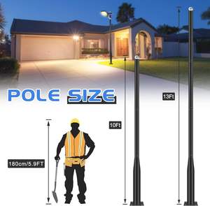 Farola Solar de Jardín Tipo Split, Poste Octogonal de Aluminio de 3m-35m, Color Gris, <span class=keywords><strong>ECOSOLAR</strong></span>, Garantía de 5 Años, Versátil - Product Image 3