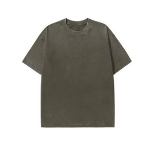 High Street 100%Cotton Casual Hip Hop Training Wear Breathable Drop Shoulder Oversized T-<b>shirts</b> Manufacturer Crew Neck Tees - Product Image 6