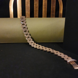 GENTS Baguette Diamond MOSSIANITE DIAMOND HIP HOP PULSERA EN PLATA DE LEY 925 CON DISEÑO EXCLUSIVO Y PARA CADA LUGAR - Product Image 3