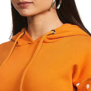 เสื้อฮู้ดผ้าฟลีซกันหนาวโอเวอร์ไซส์ของผู้หญิงผ้าฝ้าย100% ออกแบบได้ตามต้องการฤดูใบไม้ร่วง - Product Image 3