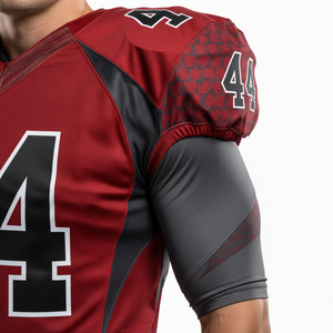 Vêtements de sport de football américain personnalisables, respirants, en jersey 100% polyester, pantalon avec manches courtes, uniforme personnalisé - Product Image 3