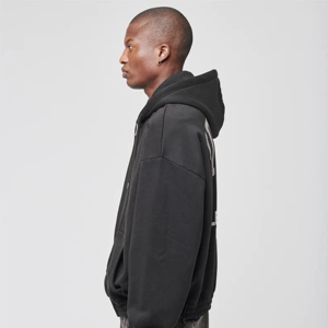 Hombres personalizados de alta calidad de lana polar cuarto de cremallera Stand Collar sudadera pulóver diseñador patrón bordado invierno 6XL - Product Image 3