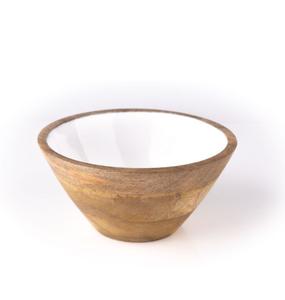 Vajilla Tazón para servir Juego de 2 Base de resina de nácar Color natural Acrílico Fruta Comida Tazón de fideos Tazón de mezcla de acrílico - Product Image 1