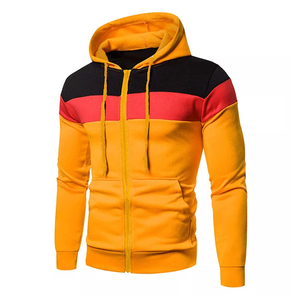 Top Pakistan Factory Made Men's Yellow Zip Hoodie Jacket Plain Full Zipper Sudadera de lana con capucha Athletic Tops para hombres - Product Image 3