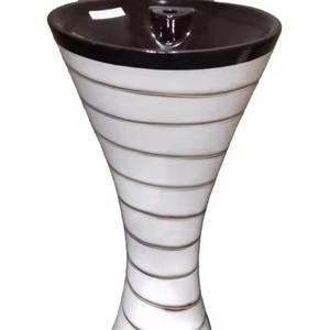 Best Quality Ceramic Sanitary Ware - New Round Shape Wash Basin with Pedestal, Made in India, Latest Color Option at Low Price - Product Image 1