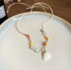 Collier en coquille d'escargot fait main au Vietnam, style marin, accessoire de bijoux en coquille - Product Image 6