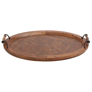 Bandeja de madera de la mejor calidad 100% con asa de Metal Precio Boda decorativa de alta calidad para el hogar Cocina y hotel - Product Image 3