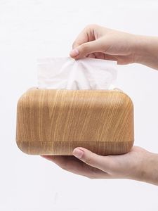 Boîte à mouchoirs en bois avec motif floral poli pour la maison, le bureau, grain de bois naturel, organisateur de bureau décoratif, personnalisable - Product Image 3