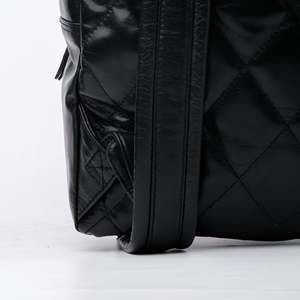 Vente en gros 100% sac à dos en cuir véritable à la mode tenue décontracté avec fermeture à glissière étanche ordinateur portable cadre interne couleur unie - Product Image 2